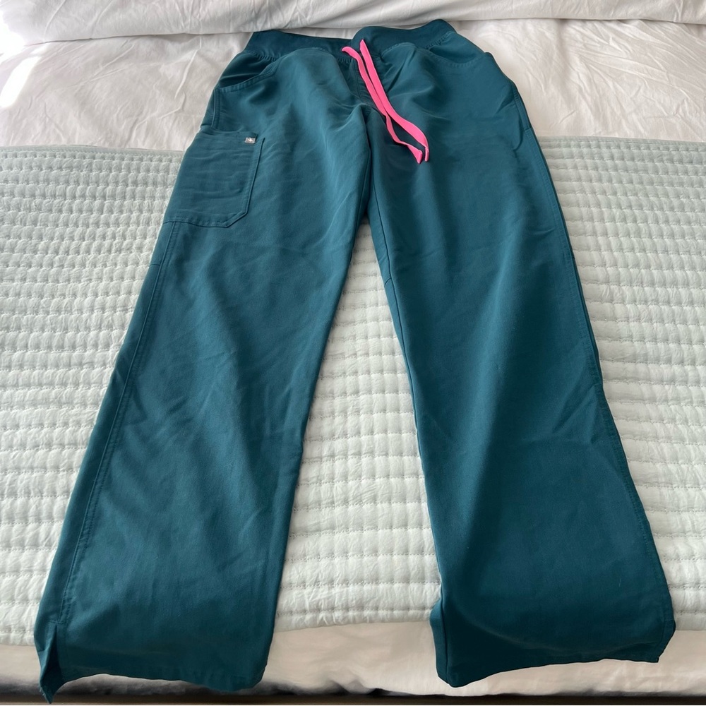 FIGS Kade High Waisted Scrub Pants- Size S, Caribbean Blue